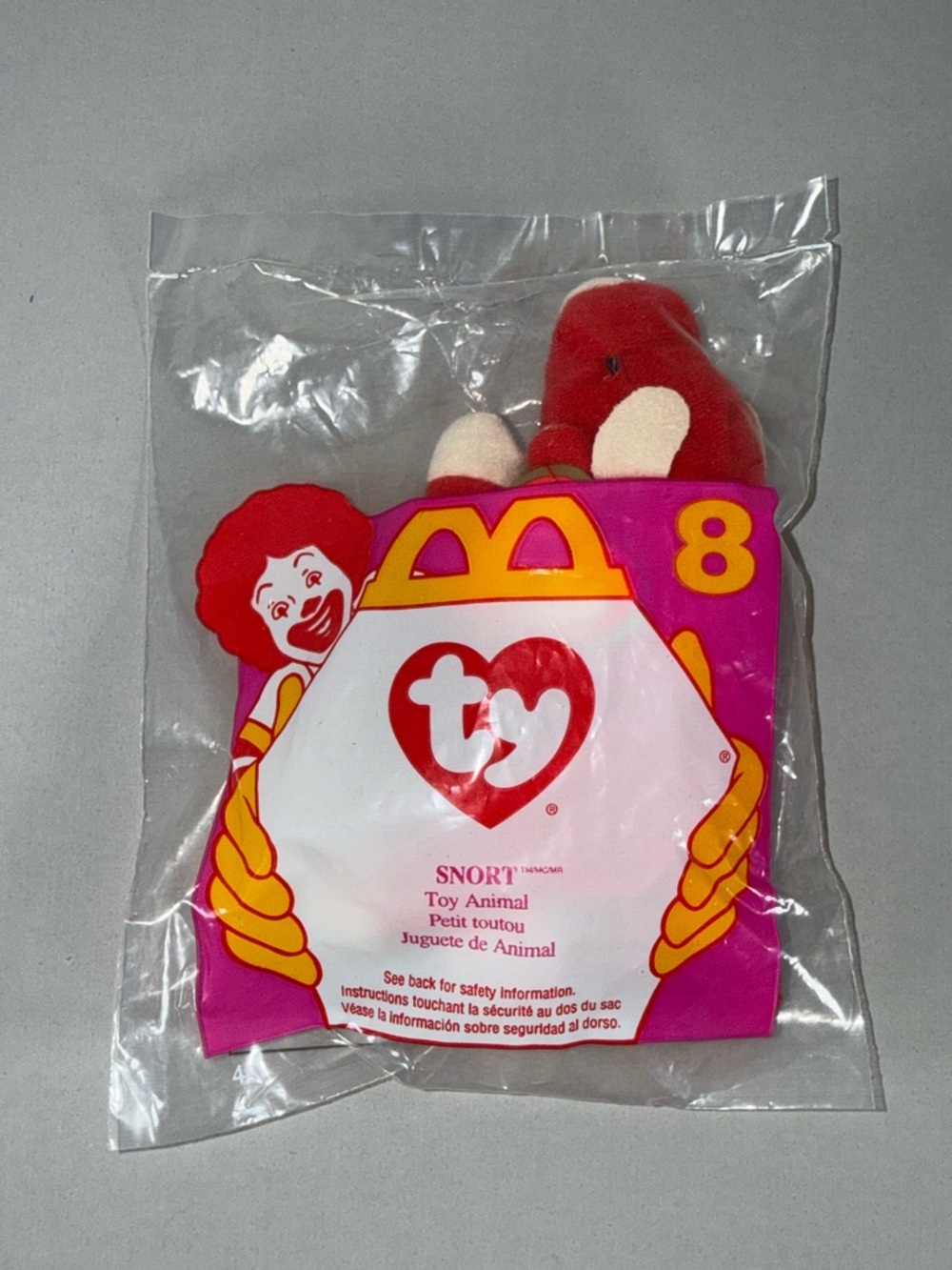 TY Teenie Beanie Baby Snort the Bull #8 – 1996 McDonald’s Happy Meal Toy Vintage